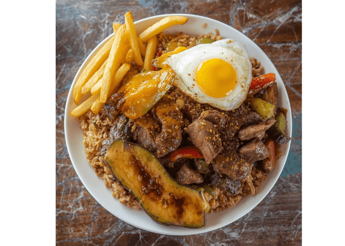 Lomo con chaufa a lo pobre